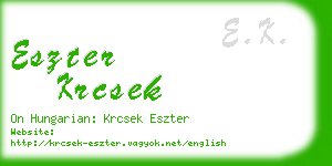 eszter krcsek business card